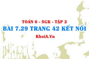 Bài 7.29 trang 42 Toán 6 Tập 2 Kết nối tri thức